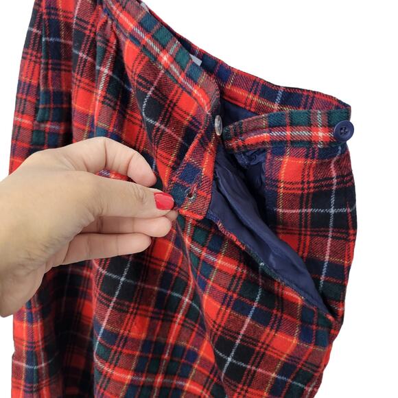 Vintage Pendleton Authentic Macinnes 100% Virgin Wool Plaid Petite Skirt Sz US 8 - Picture 10 of 13